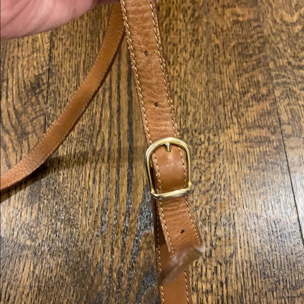 White and Brown Vintage Louvier Bag - Picture 8 of 11
